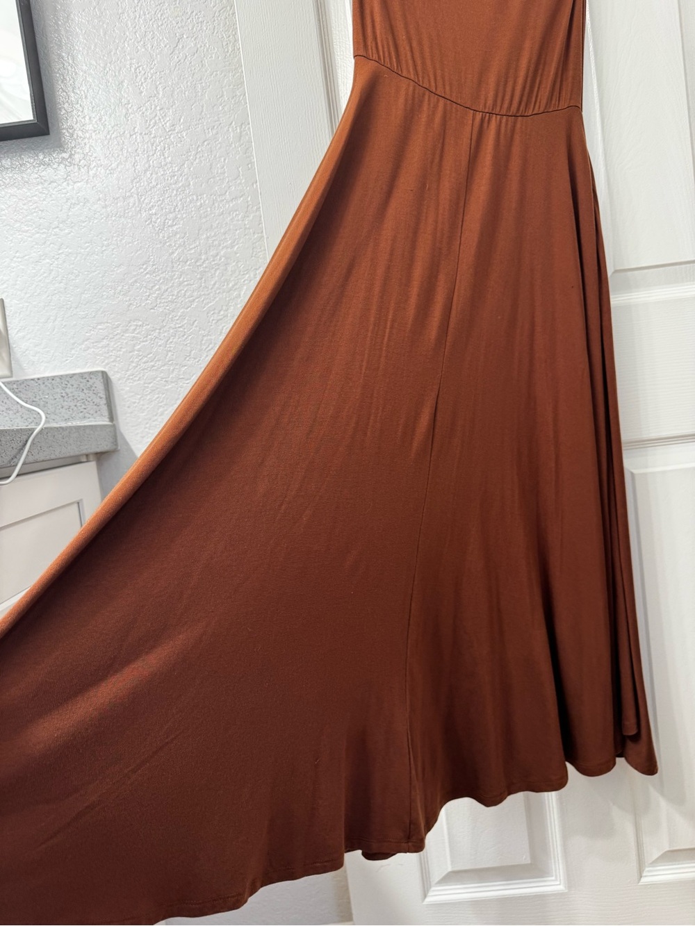 Quince Brown Tencel Jersey Fit & Flare Midi Dress Sz S - Picture 12 of 16